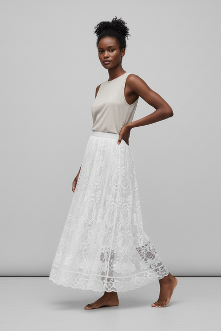 Jupe Longue Femme Dentelle