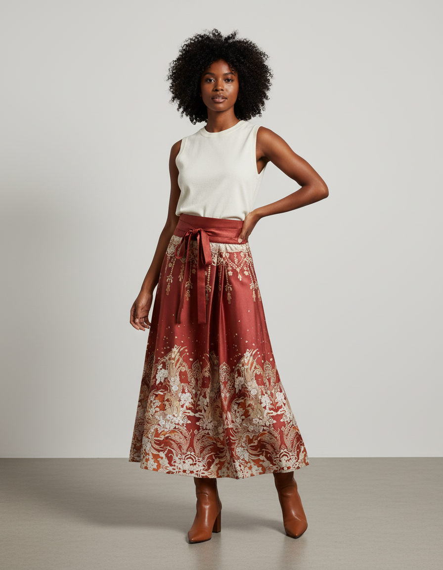 Jupe Longue Taffetas