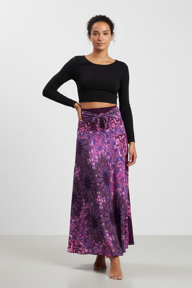 Jupe Longue Boheme Violette