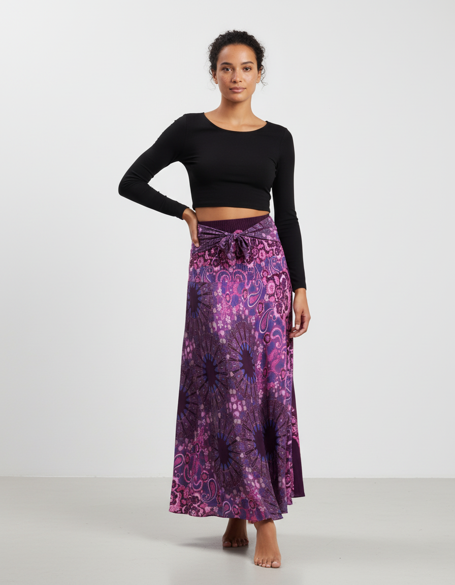 Jupe Longue Boheme Violette
