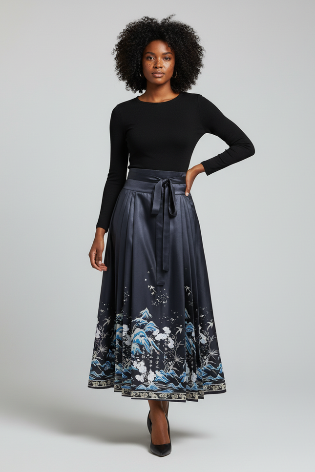 Jupe Longue Bleu Nuit