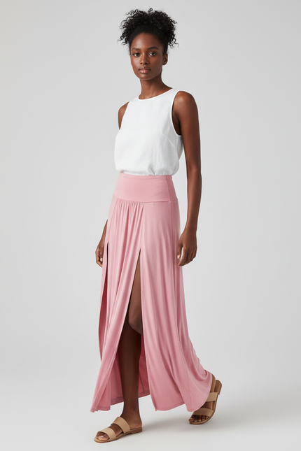 Jupe Longue Avec Fente Devant