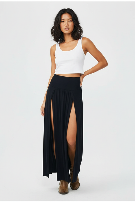 Jupe Longue Moulante Fendue