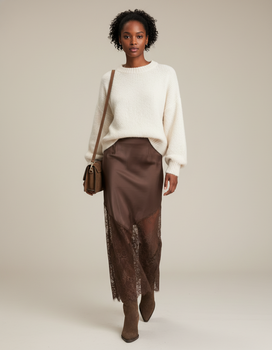 Jupe De Soirée Mi-Longue