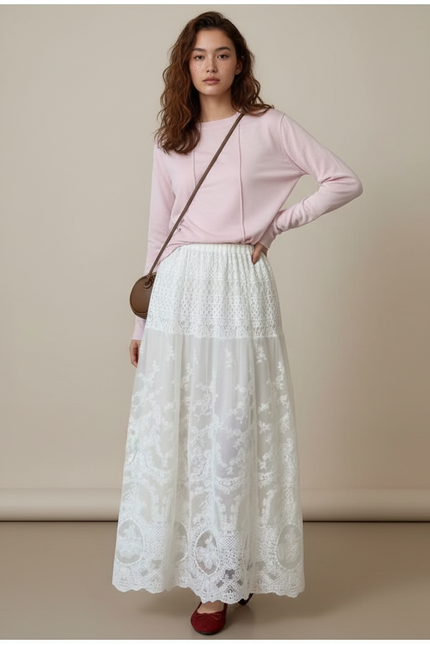 Jupe Longue Gitane Blanche