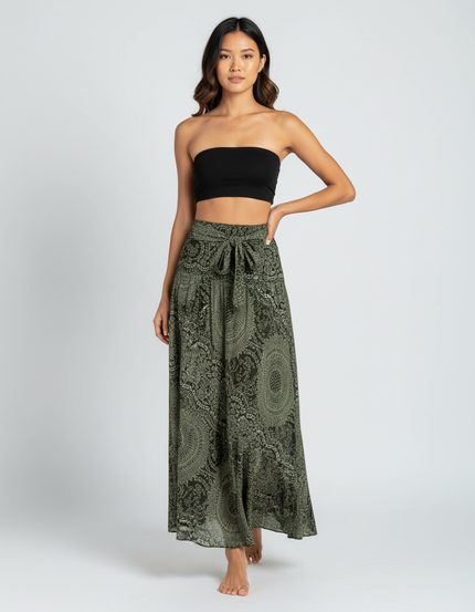 Jupe Longue Fluide Verte