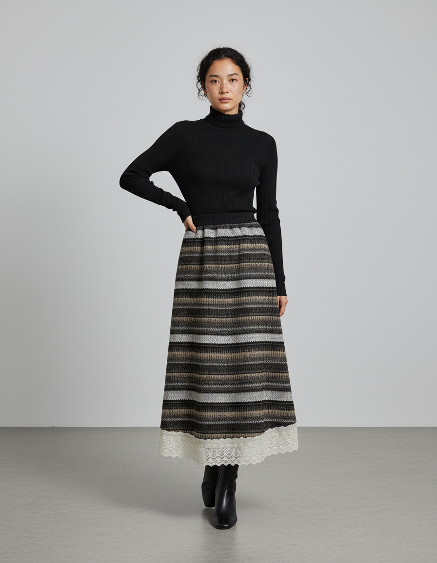 Jupe Longue Flanelle