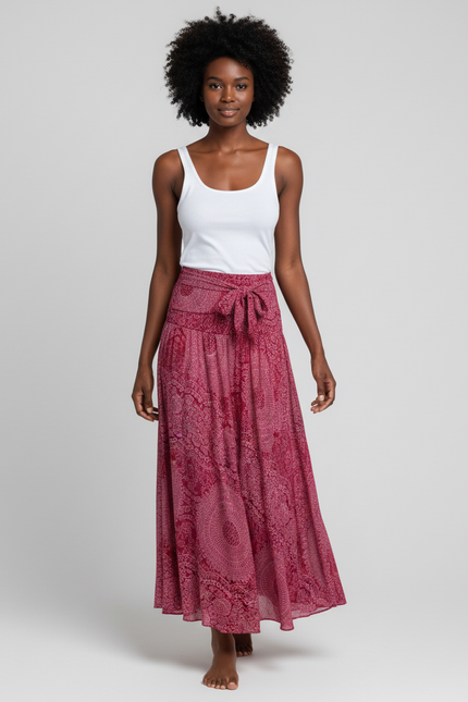 Jupe Longue Fluide Coton