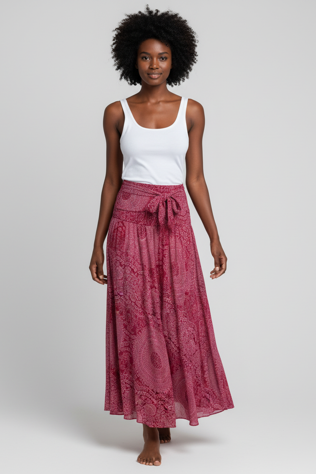 Jupe Longue Fluide Coton