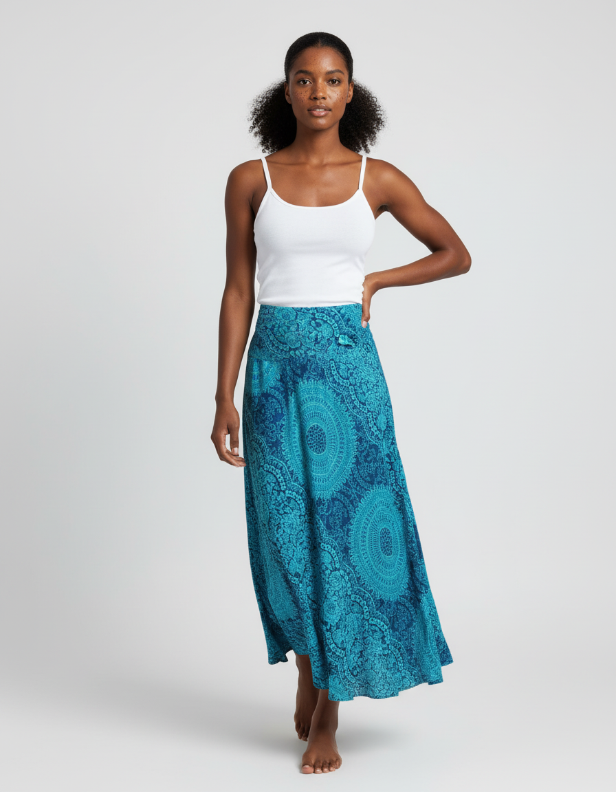 Jupe Longue Turquoise