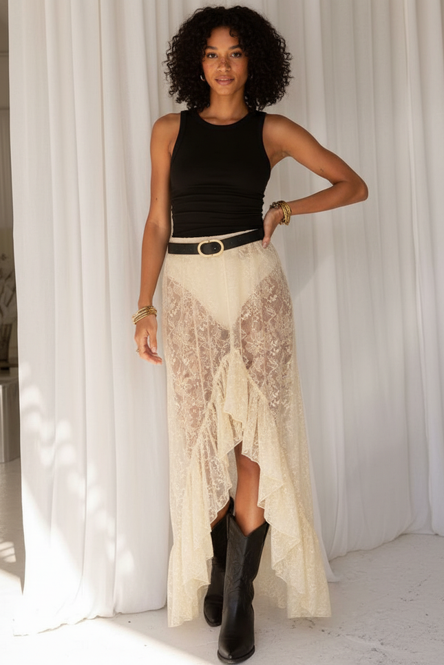 Jupe Longue Bohème Beige