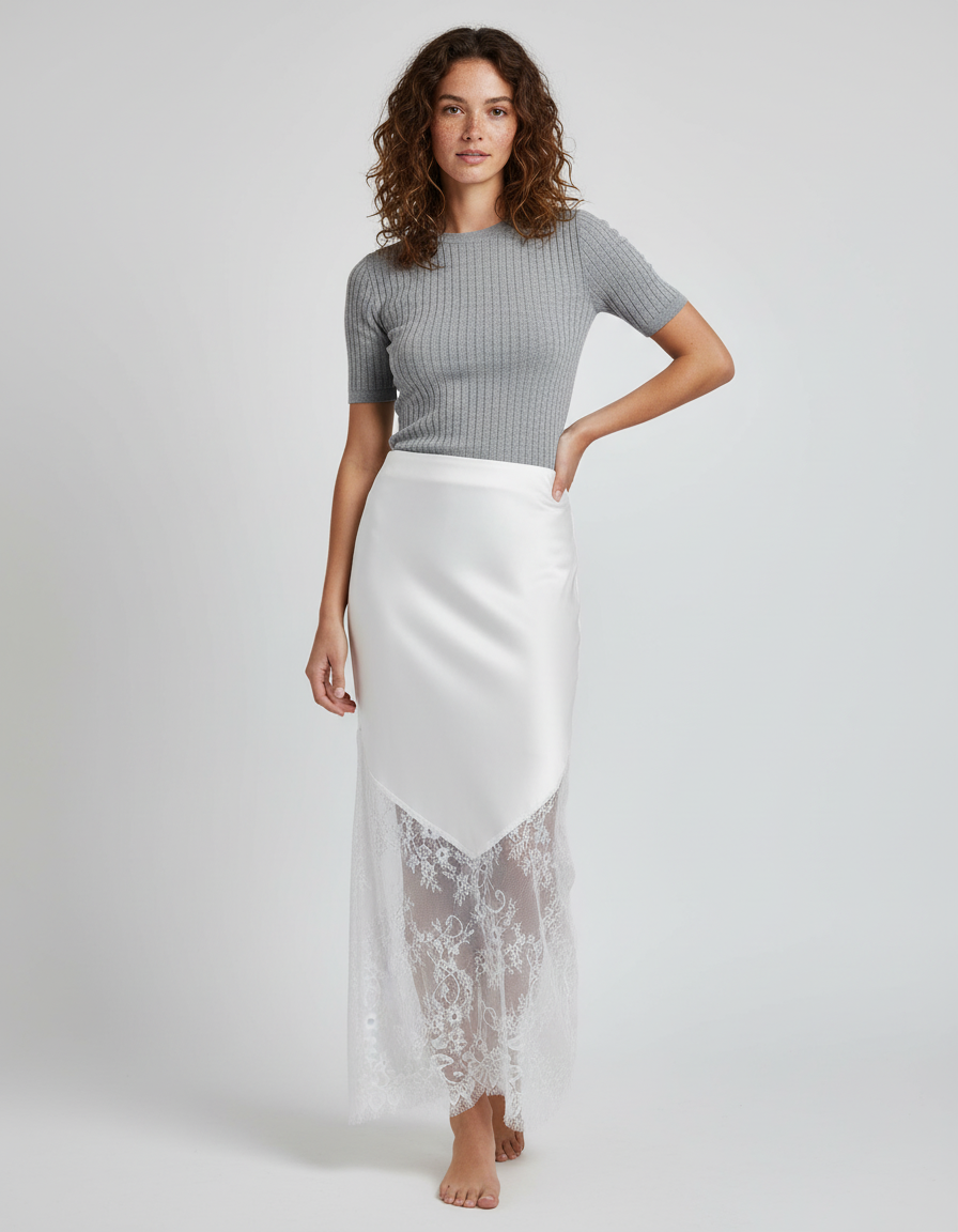 Jupe Longue Blanche Trapeze