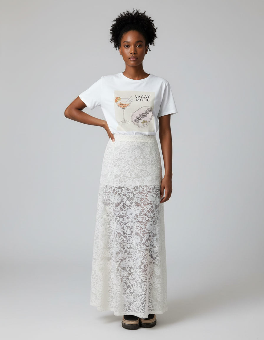 Jupe Longue Blanche Fille