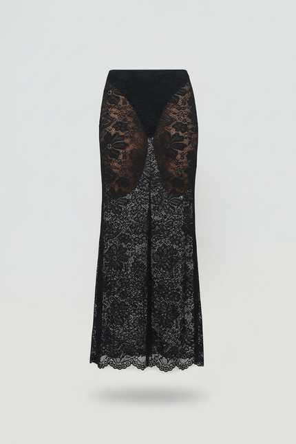 Jupe Crayon Noir Longue