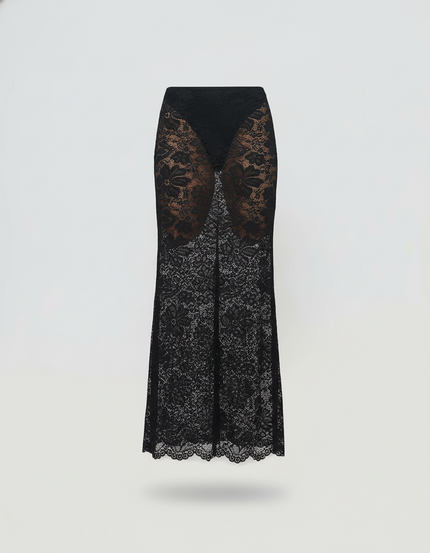 Jupe Crayon Noir Longue