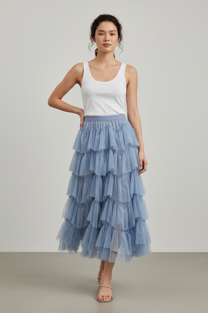 Jupe Longue Mousseline Mariage