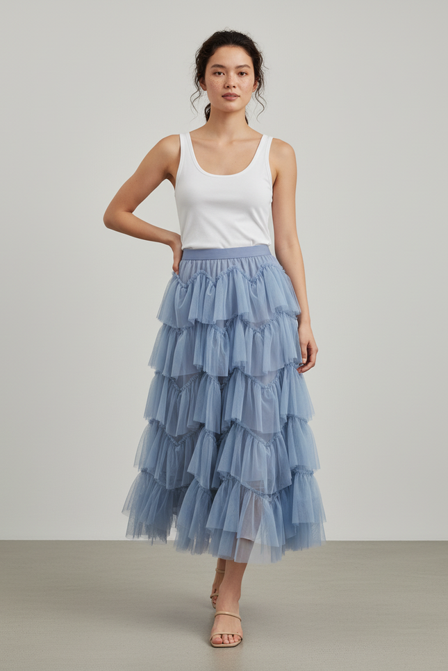 Jupe Longue Mousseline Mariage