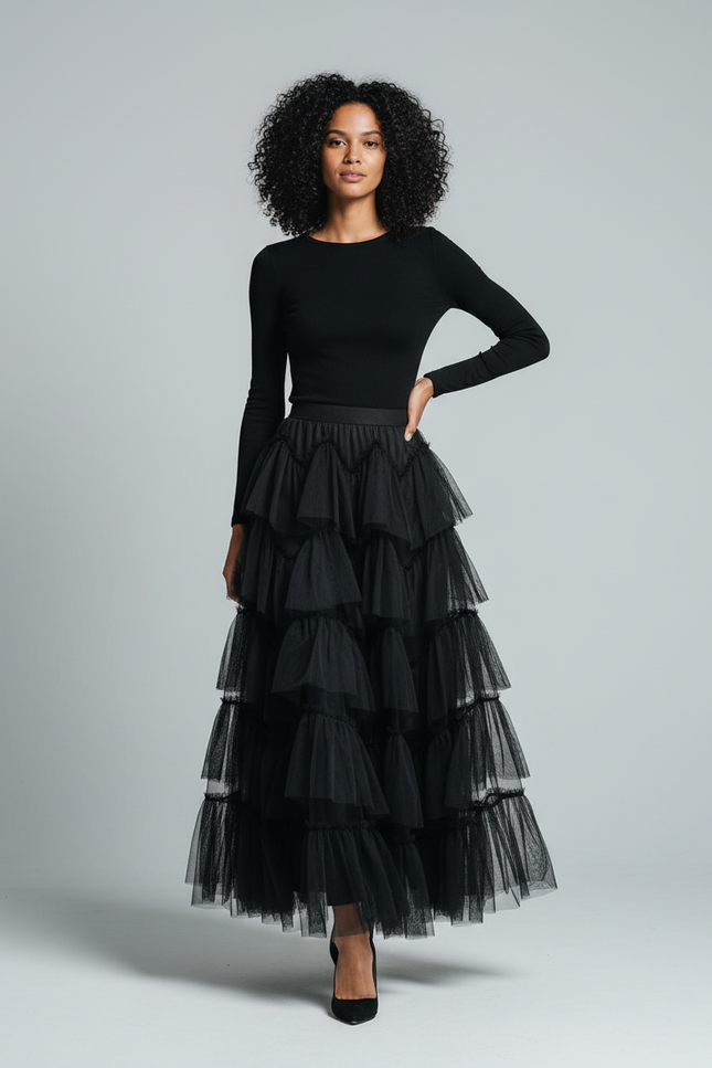 Jupe Froufrou Longue