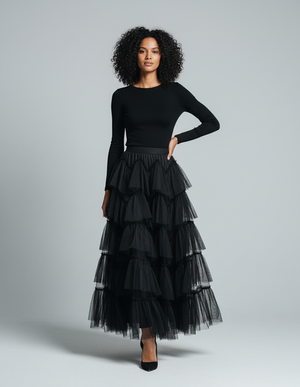 Jupe Froufrou Longue