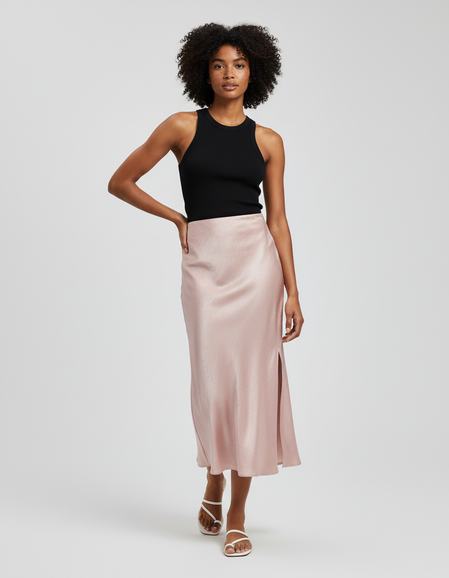 Jupe Longue Saumon