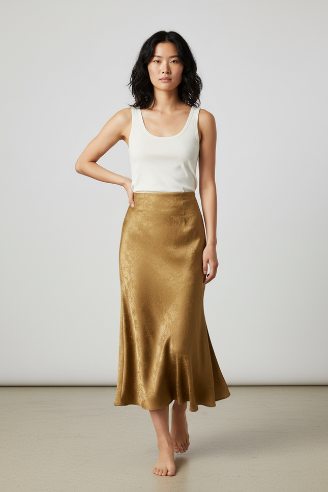 Jupe Longue Doré