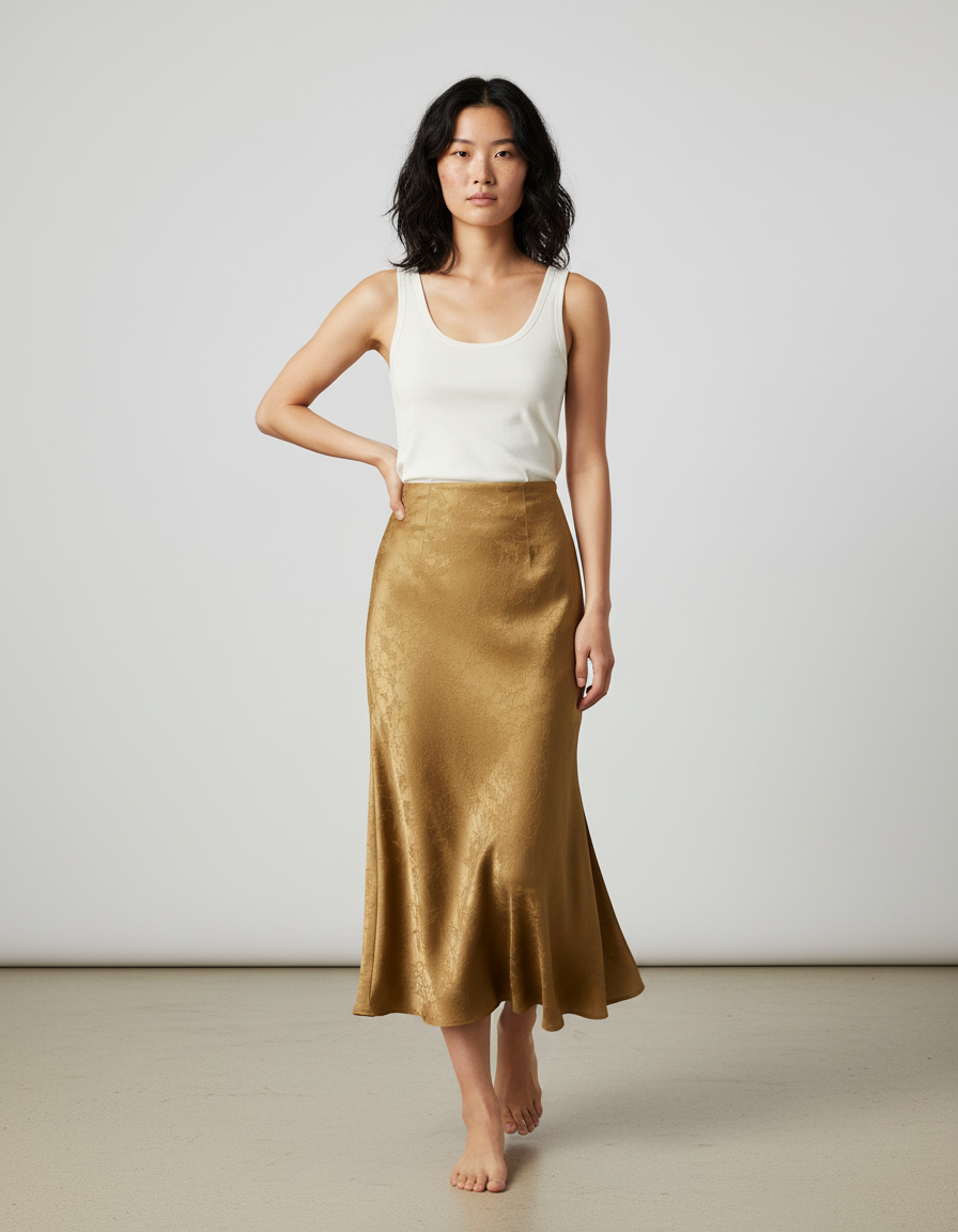 Jupe Longue Doré
