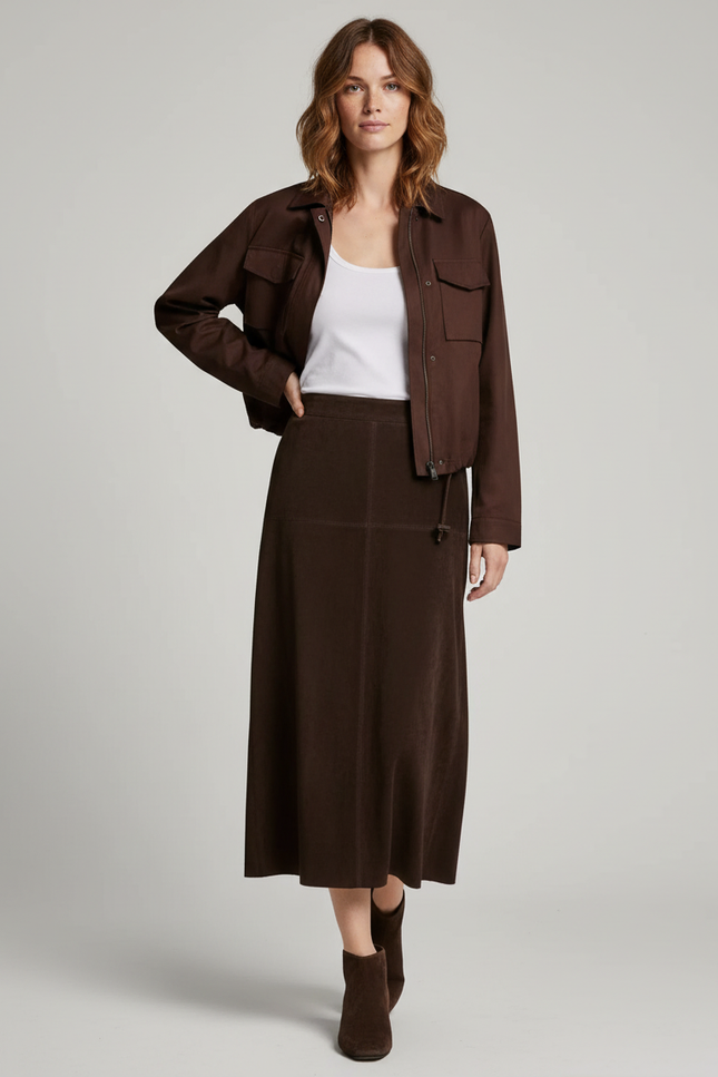 Jupe Longue Suedine
