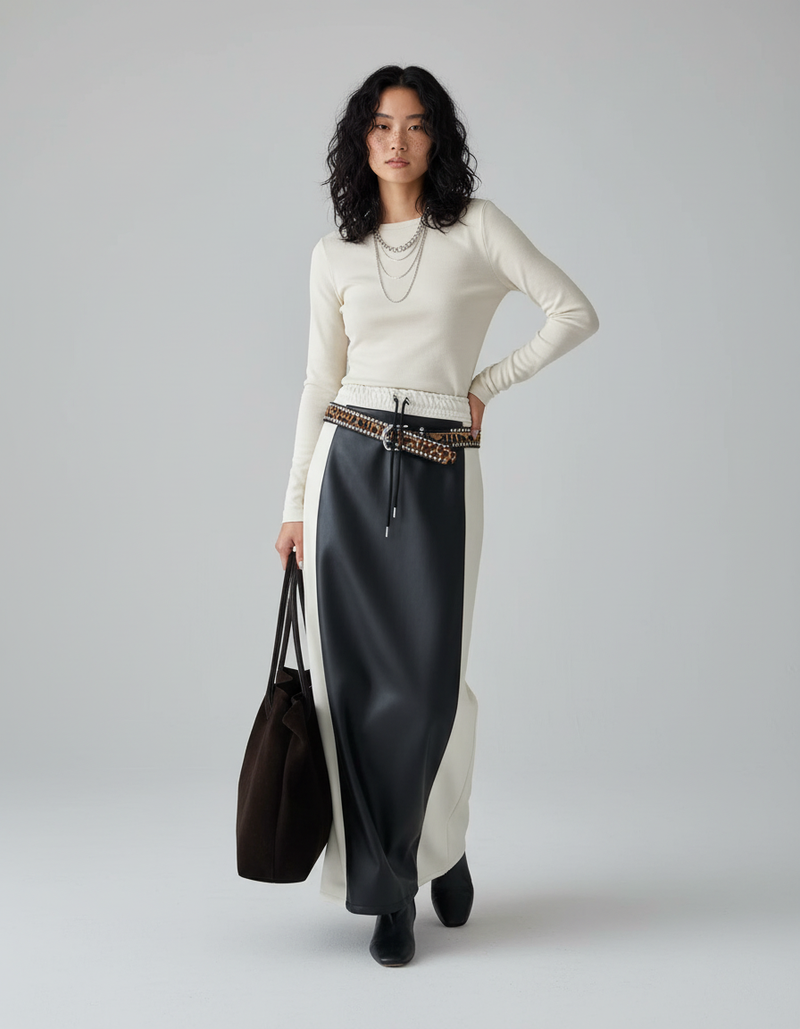 Jupe Longue Bicolore