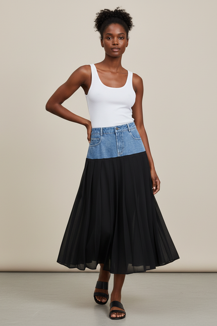 Jupe Plissée Soleil Longue