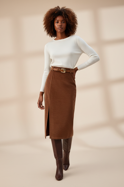 Jupe Crayon Longue Fendue