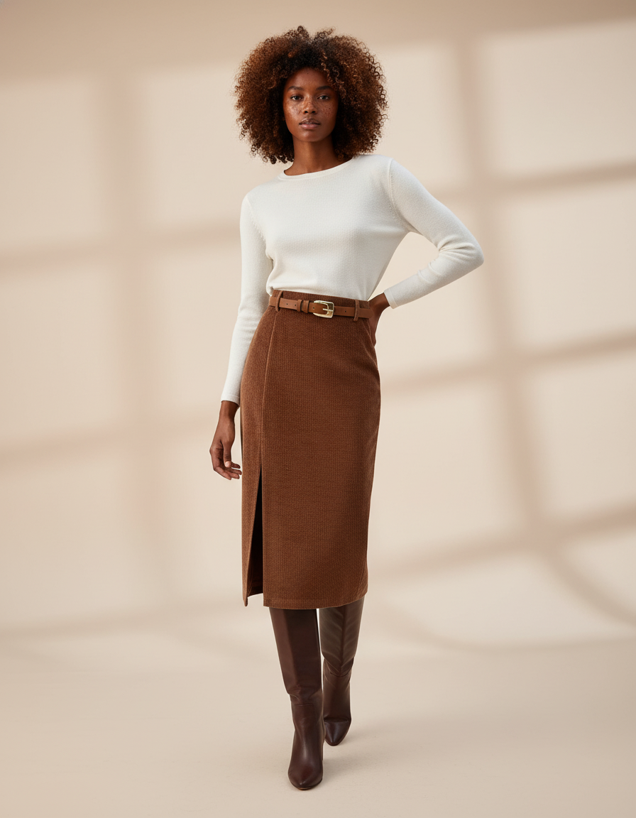 Jupe Crayon Longue Fendue