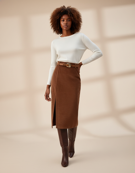 Jupe Crayon Longue Fendue