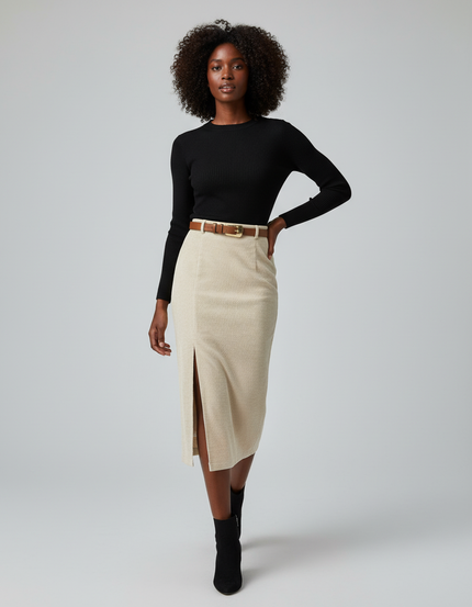 Jupe Longue Beige Hiver