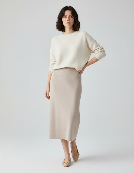 Jupe Crayon Taille Haute Longue