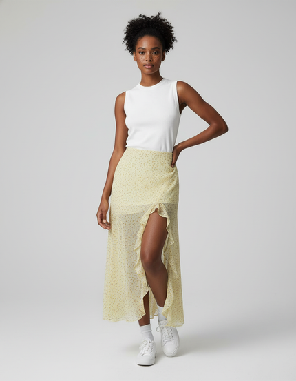 Jupe Longue Echancrée