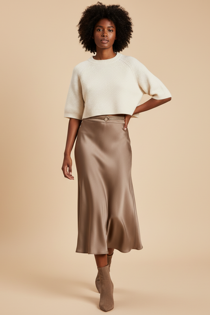 Jupe Longue Satinée Fluide Chic