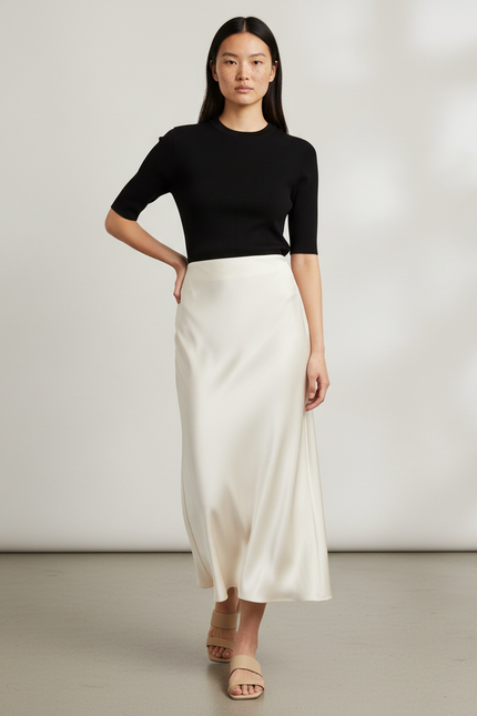 Jupe Ecru Longue