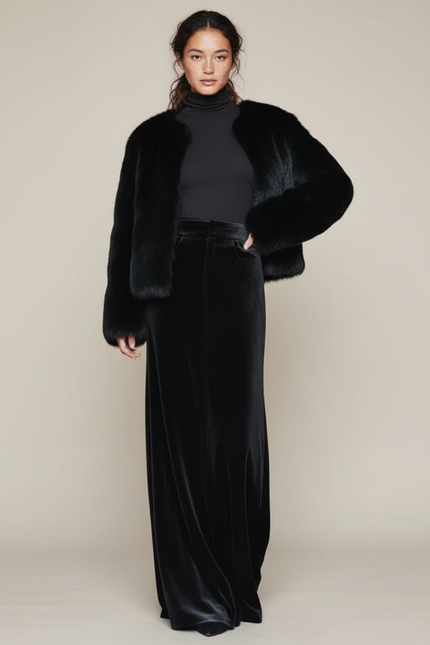 Jupe Longue Noire Avec Poches