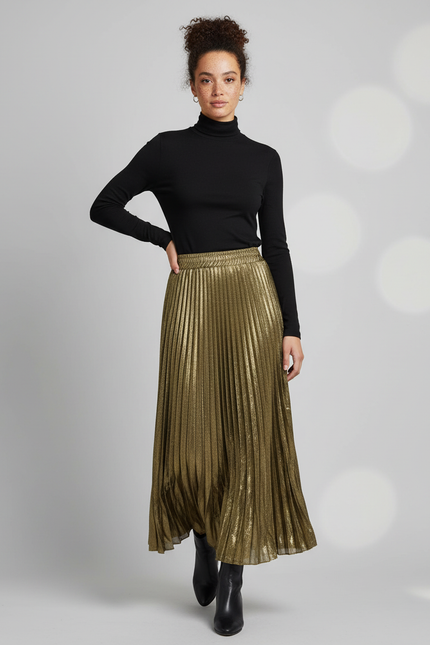 Jupe Longue Paillette Dorée