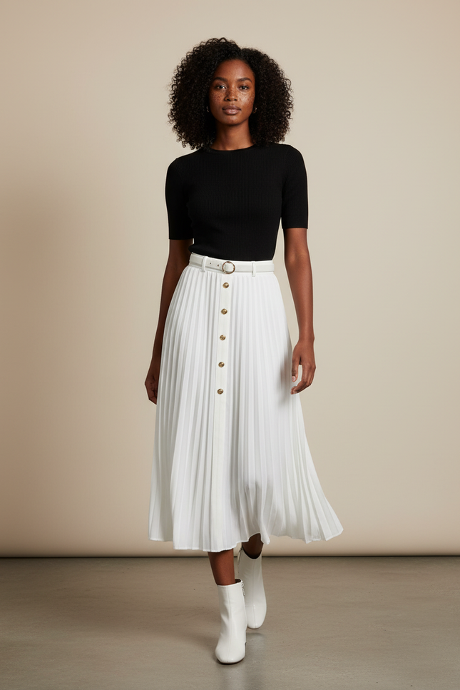 Jupe Boutonnée Longue