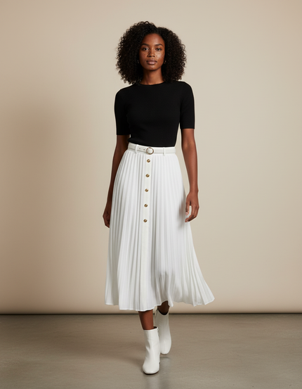 Jupe Boutonnée Longue