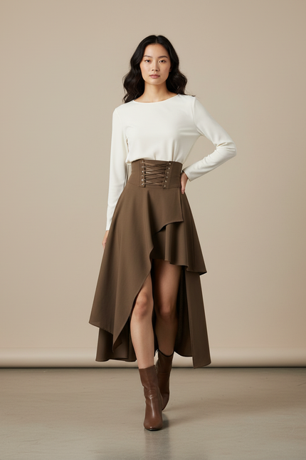 Jupe Longue Large Ceinture