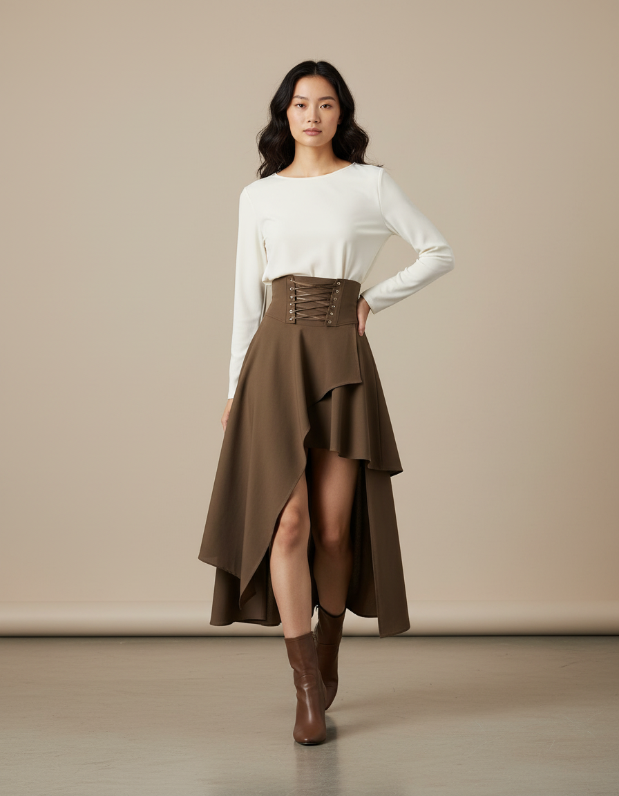 Jupe Longue Large Ceinture