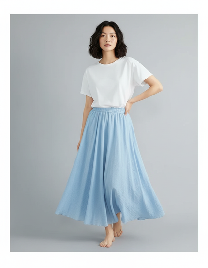 Jupe Longue Coton Lin