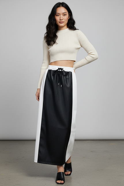 Jupe Longue Cuir Fendue