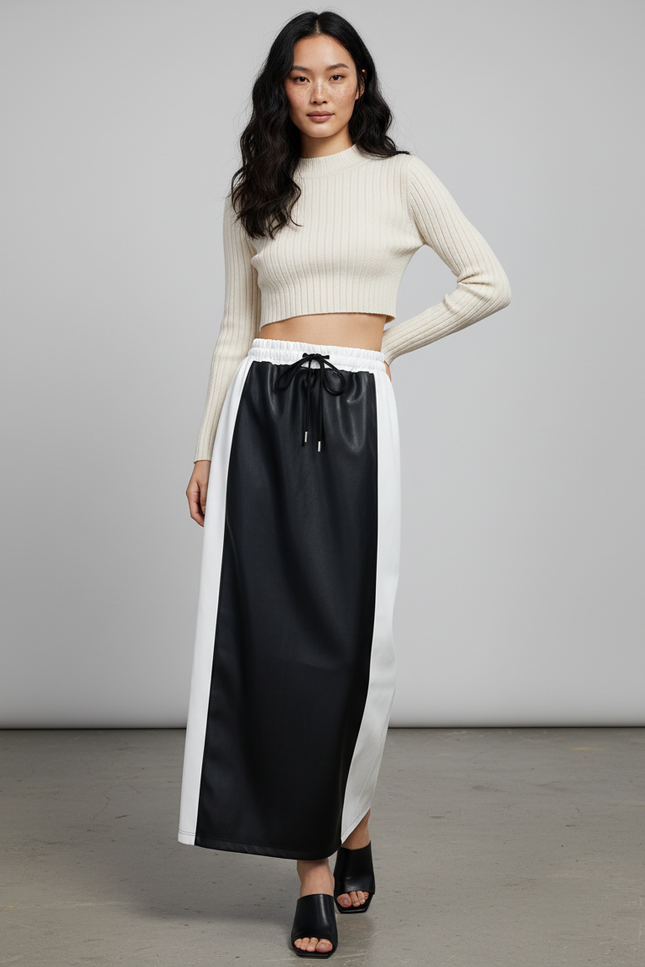 Jupe Longue Cuir Fendue