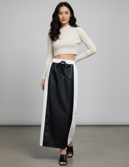 Jupe Longue Cuir Fendue