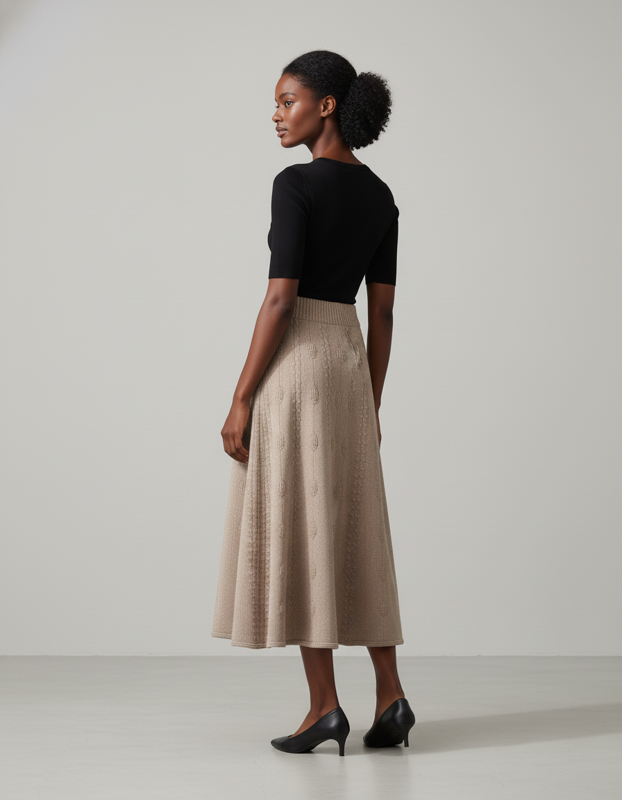 Jupe Jacquard Longue