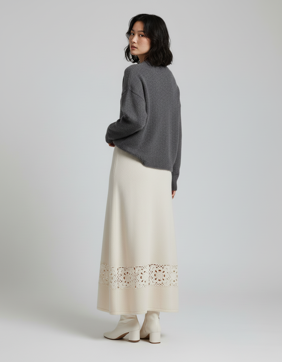 Jupe Longue Macramé