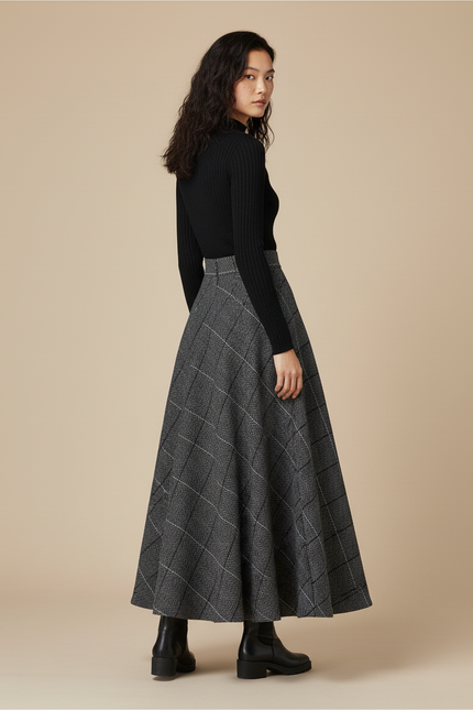 Jupe Longue Prince De Galles